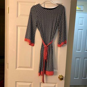 New Patterned Tie Dress Size Medium